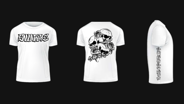 Black-n-White Swize Tri-Skull Trio Whiteout